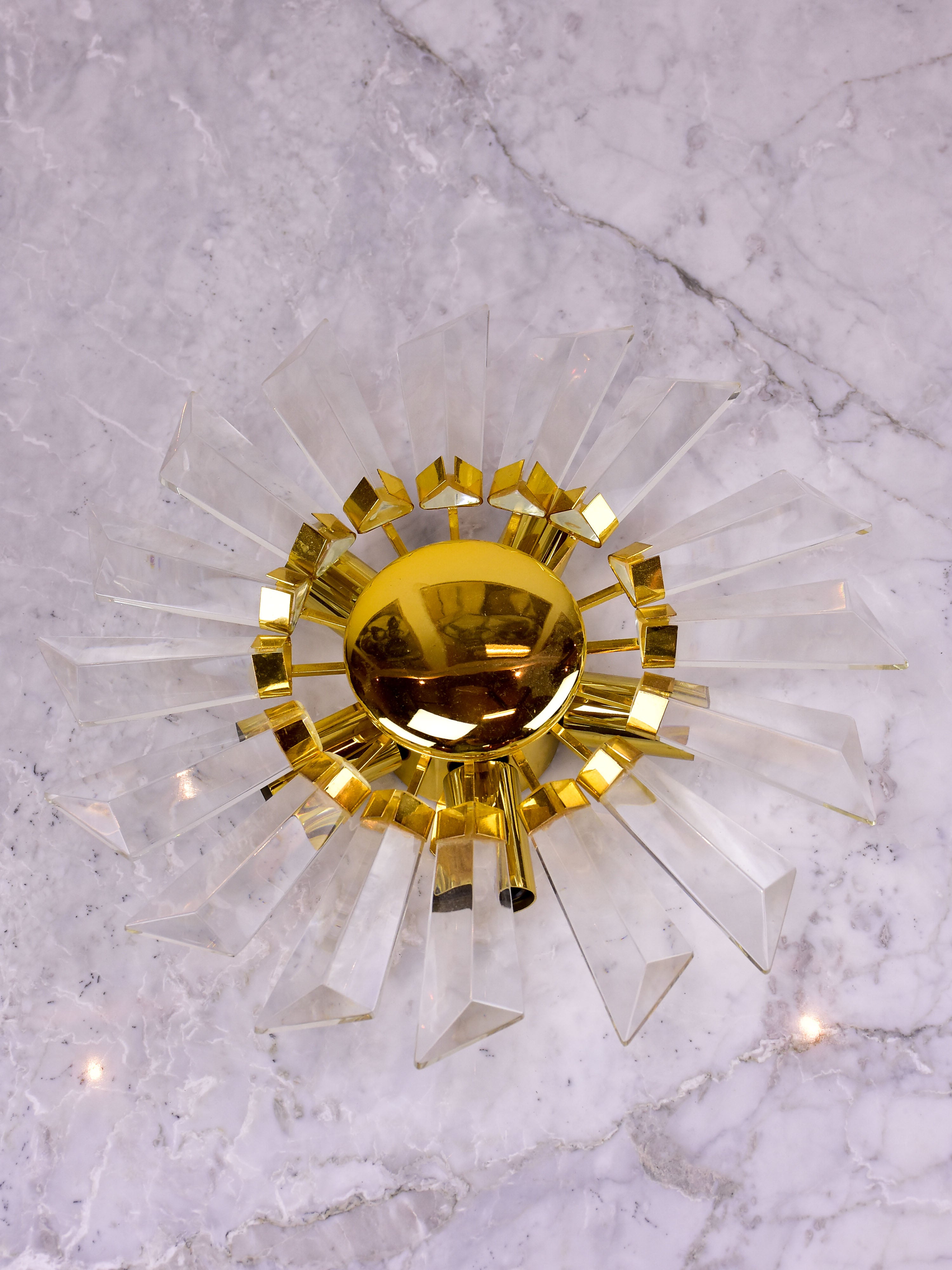 Vintage sunburst wall sconce