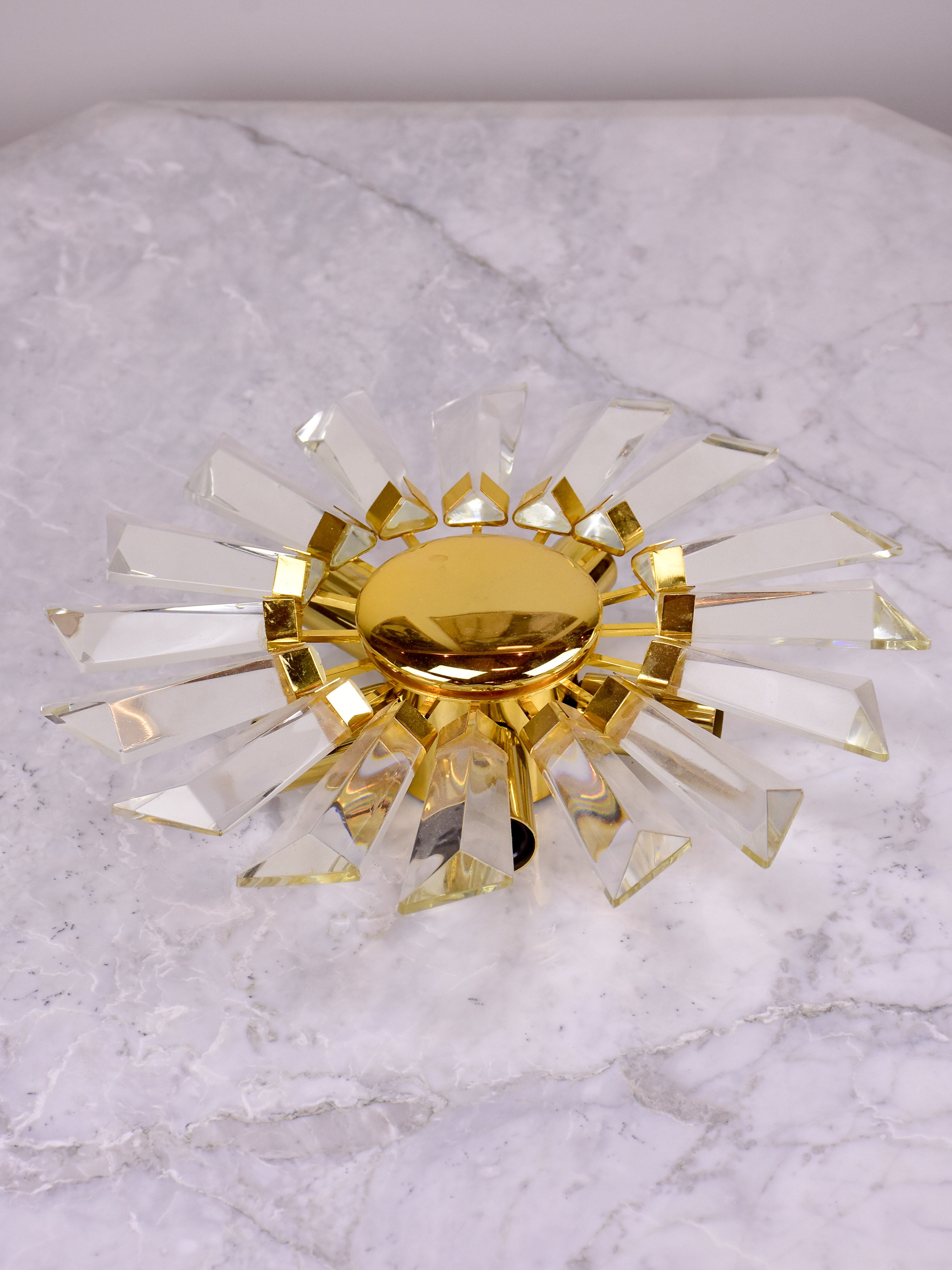 Vintage sunburst wall sconce