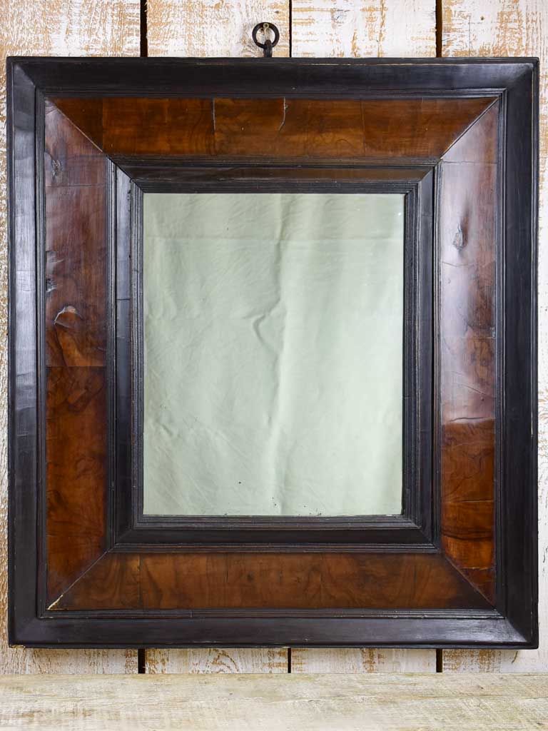 Late 17th Century Dutch mirror - black and walnut 27¼" x 30"