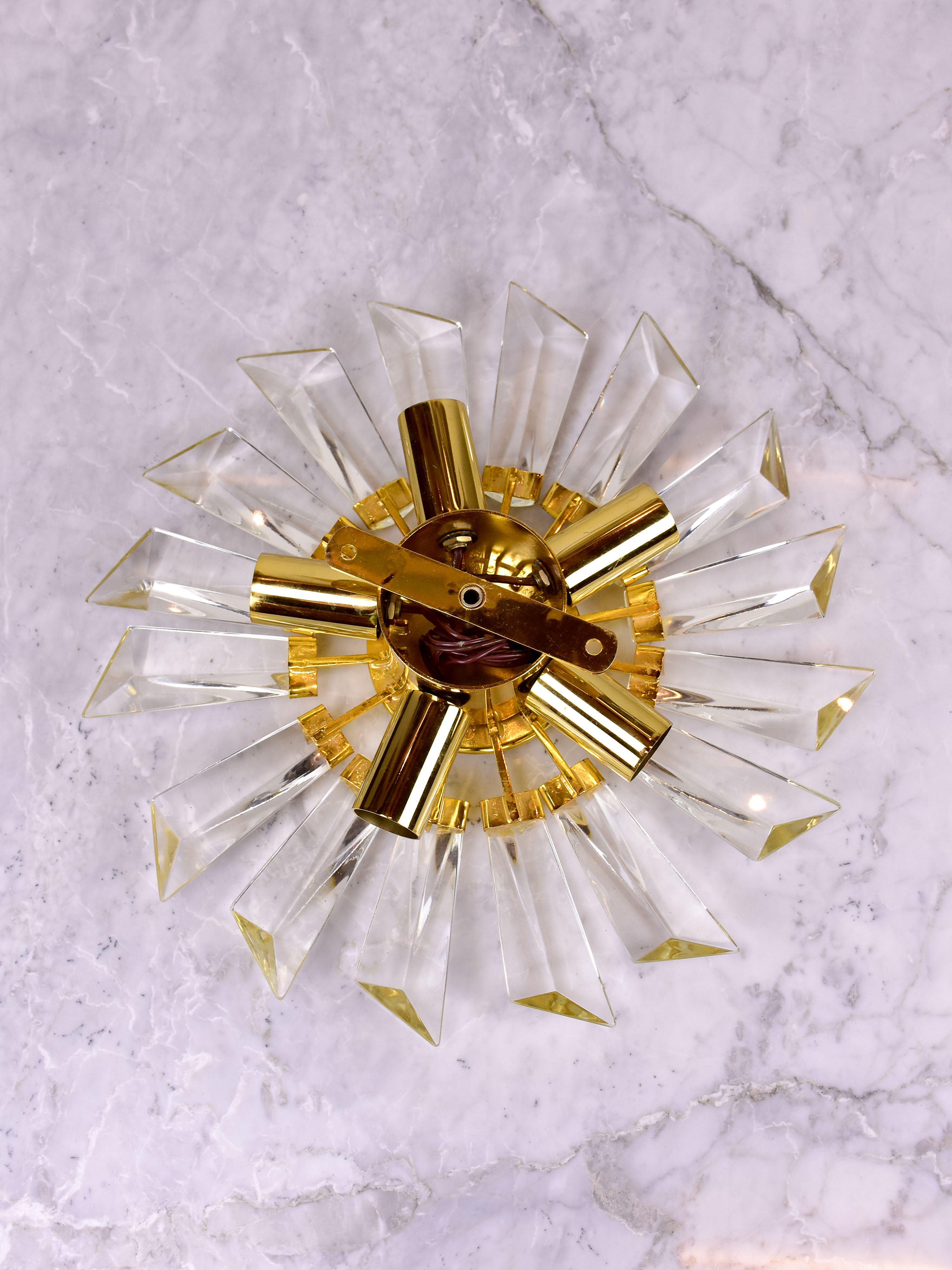 Vintage sunburst wall sconce