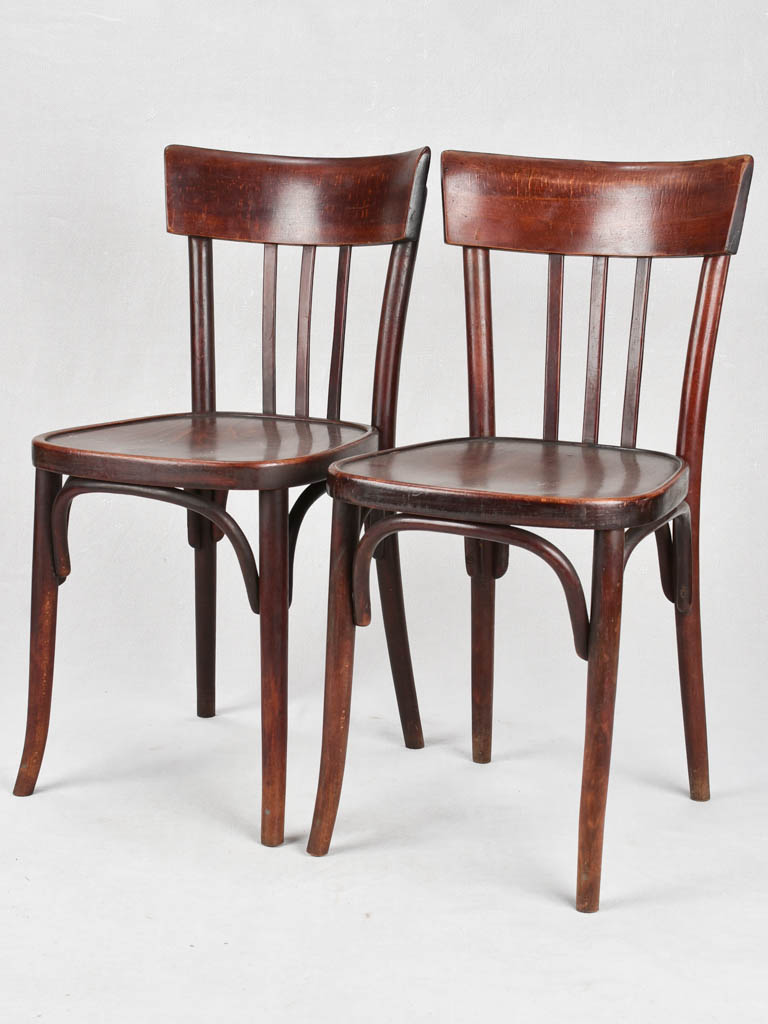 SET OF 10 FRENCH BISTRO CHAIRS - 1930s