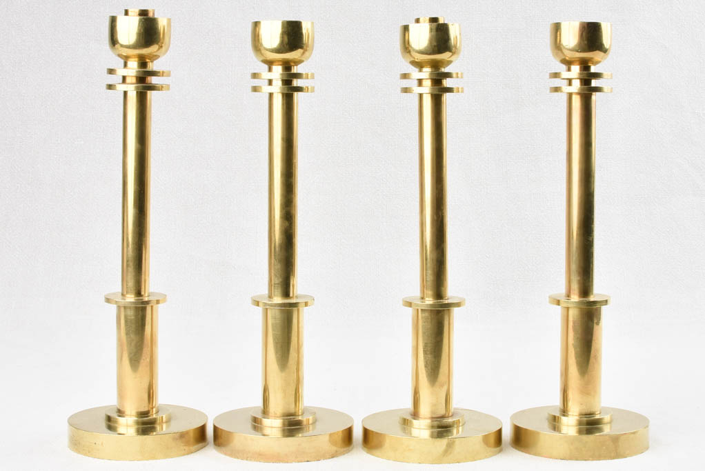 4 brass candlesticks - 1940s - 11¾"