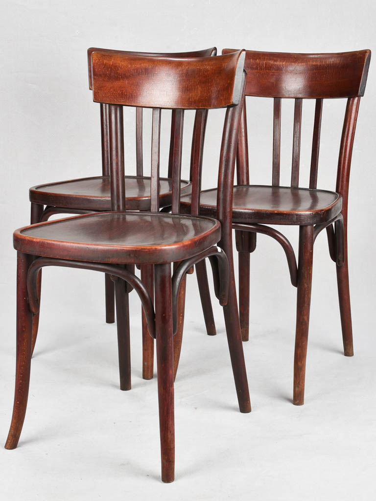 SET OF 10 FRENCH BISTRO CHAIRS - 1930s