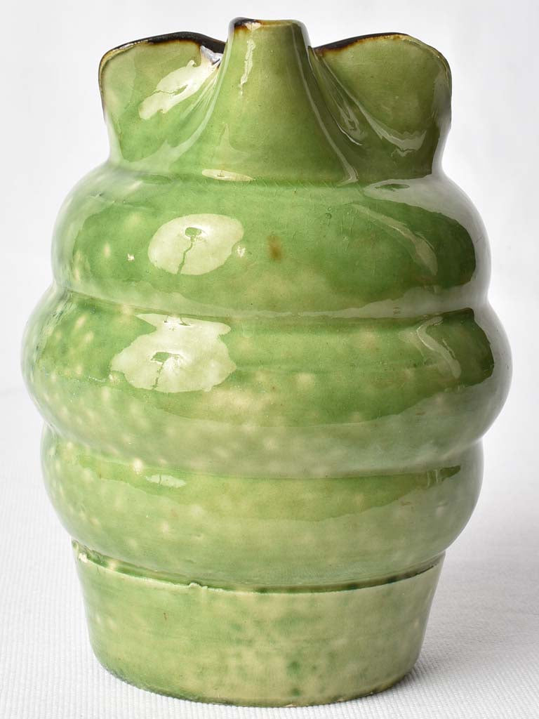 Unusual French Green-glazed Pottery Decor