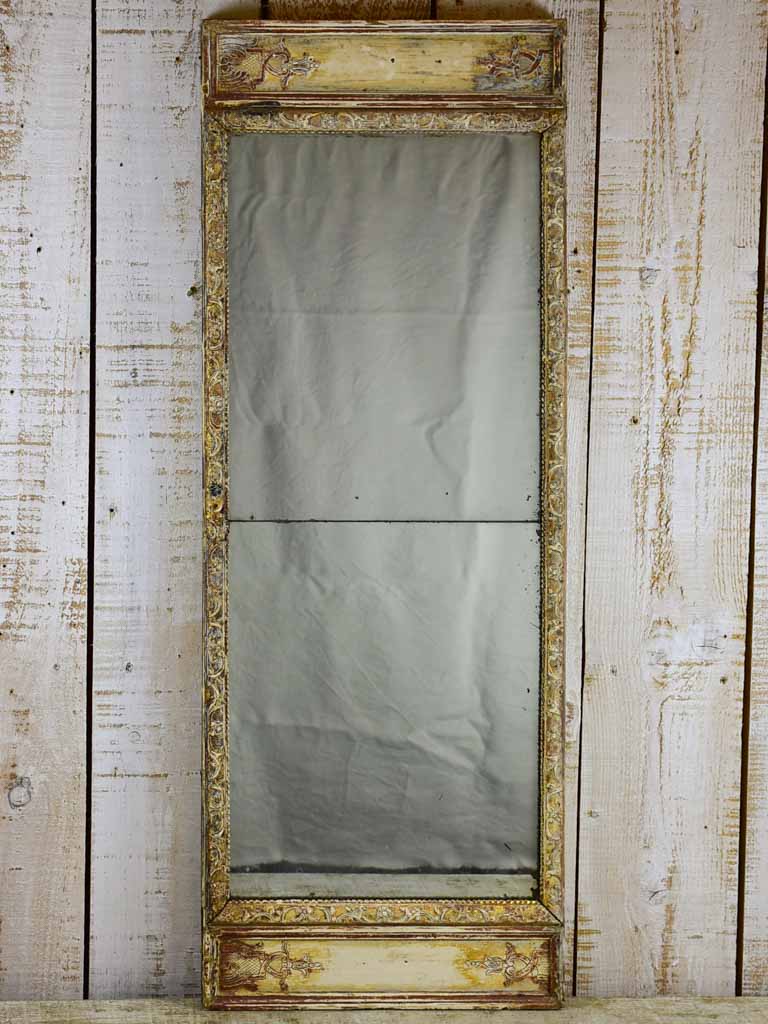 18th Century Louis XVI mirror with two panels 17" x 45¾"