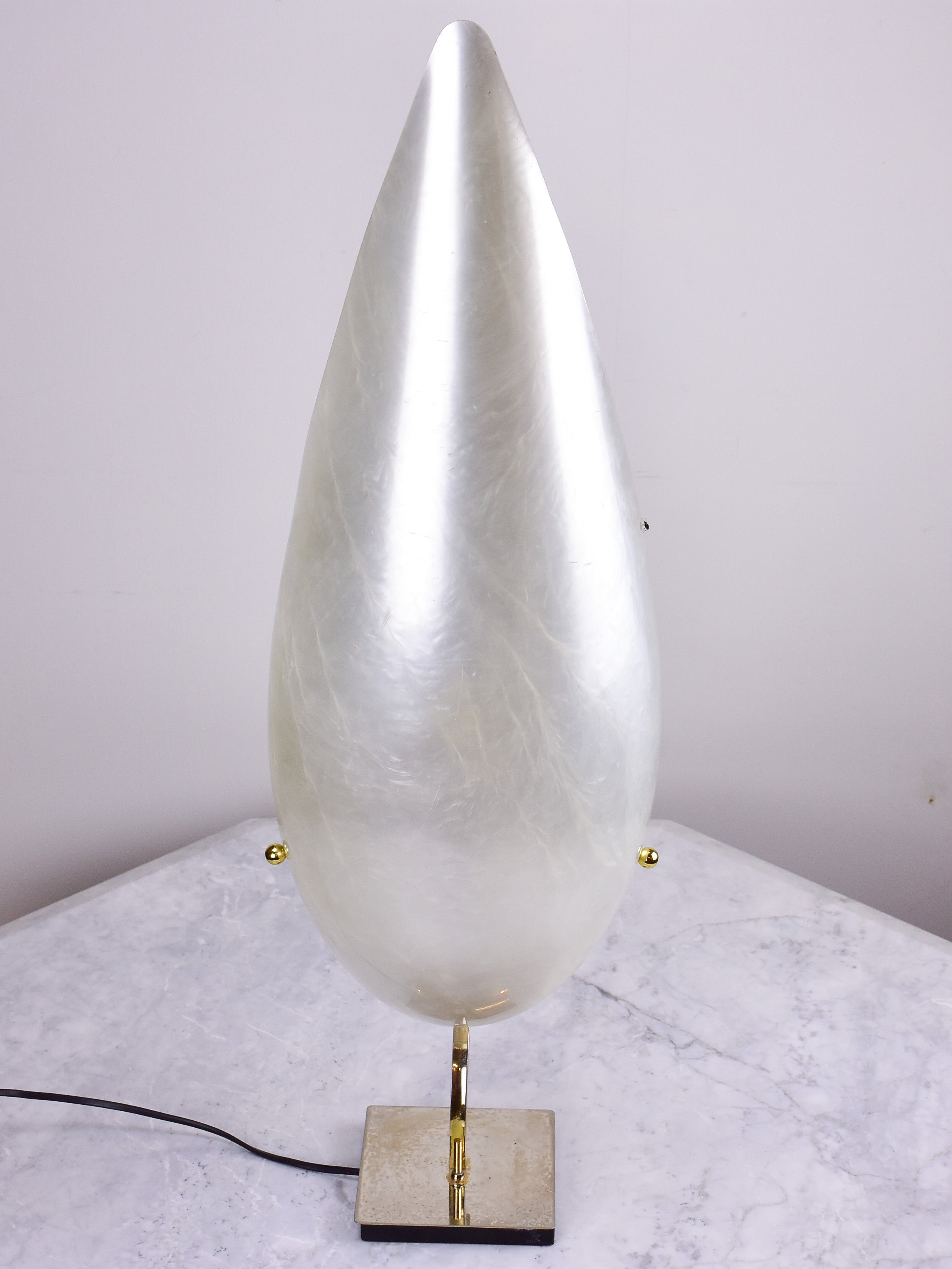 Large Liane Rougier table lamp - single petal