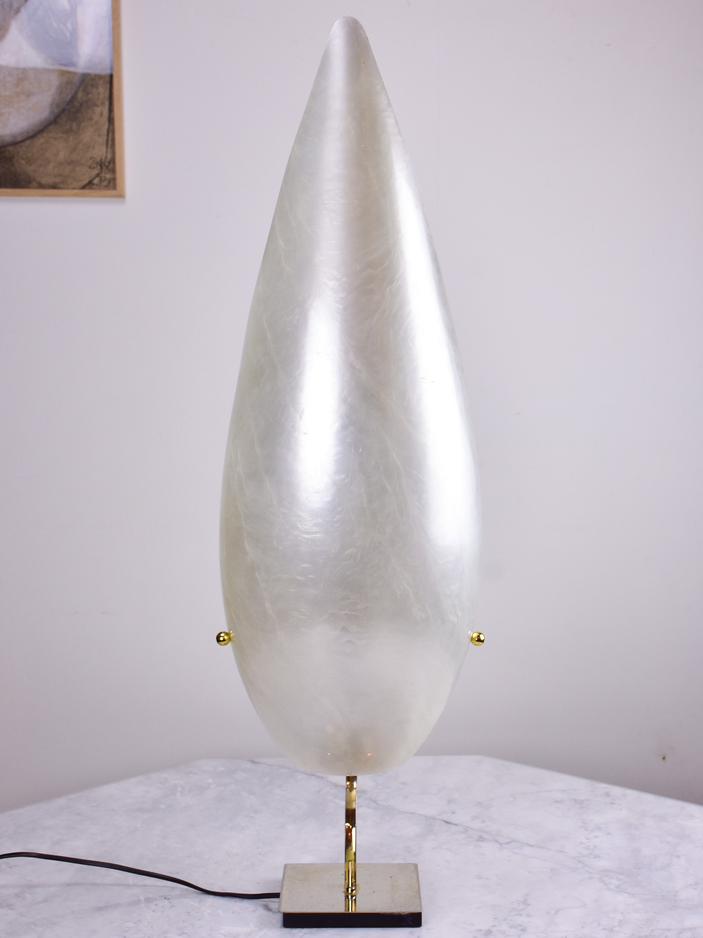 Large Liane Rougier table lamp - single petal