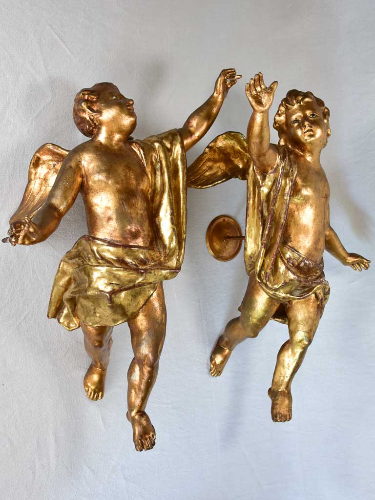 2 salvaged angel sculptures from a church 25½"