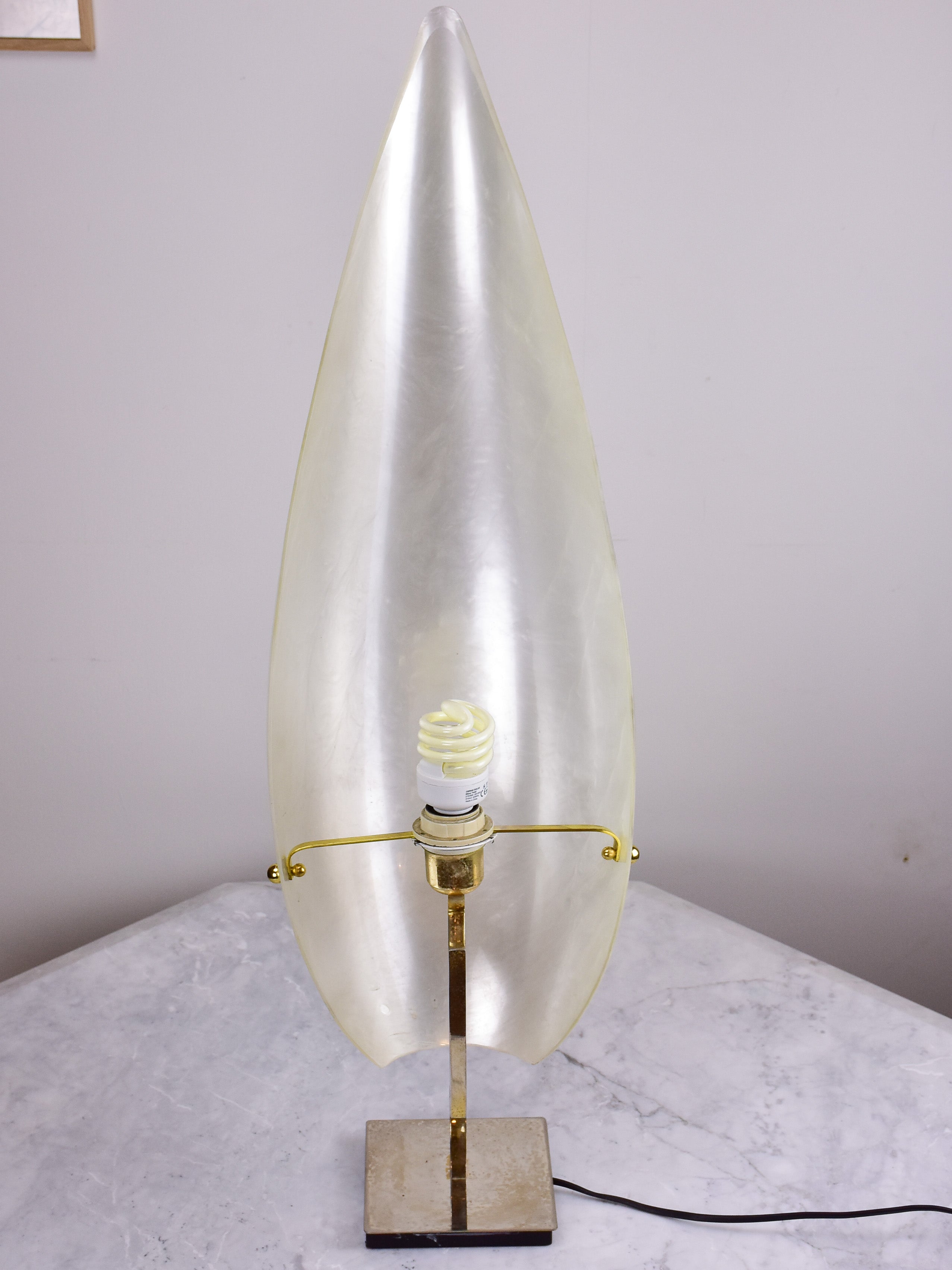 Large Liane Rougier table lamp - single petal