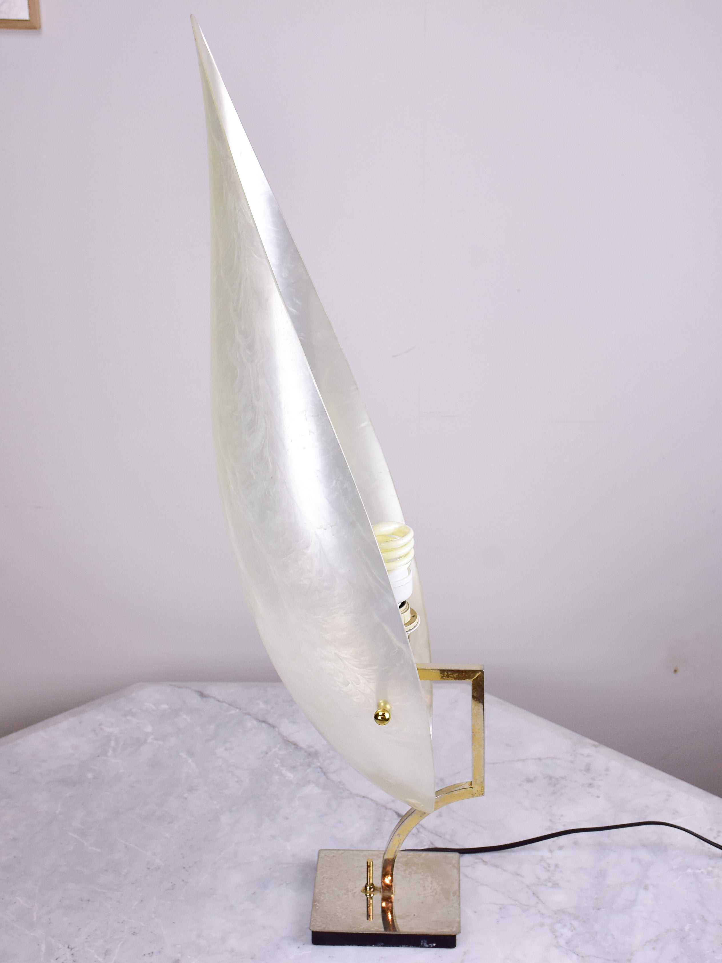 Large Liane Rougier table lamp - single petal