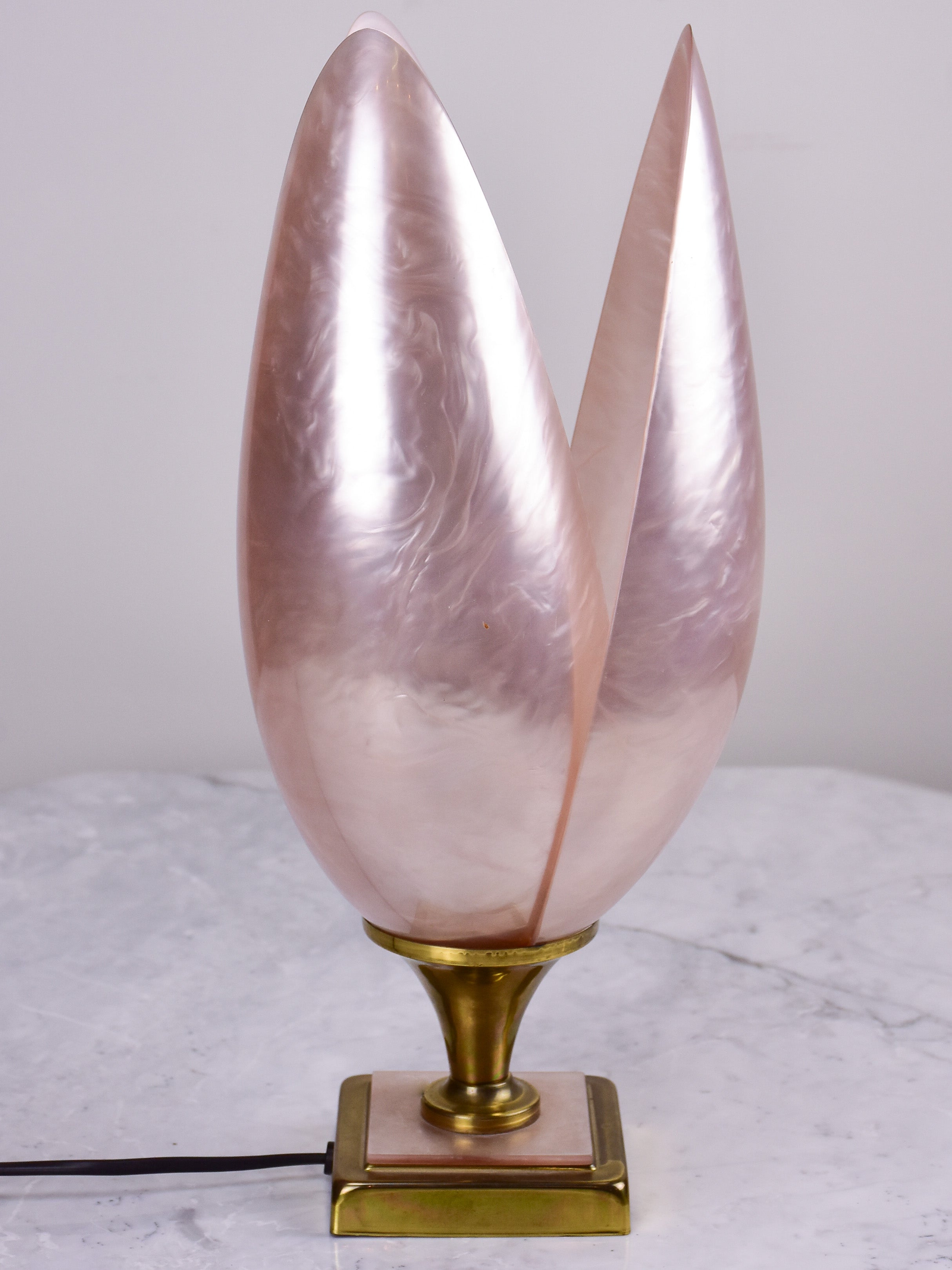 Pink Liane Rougier flower lamp 1970's