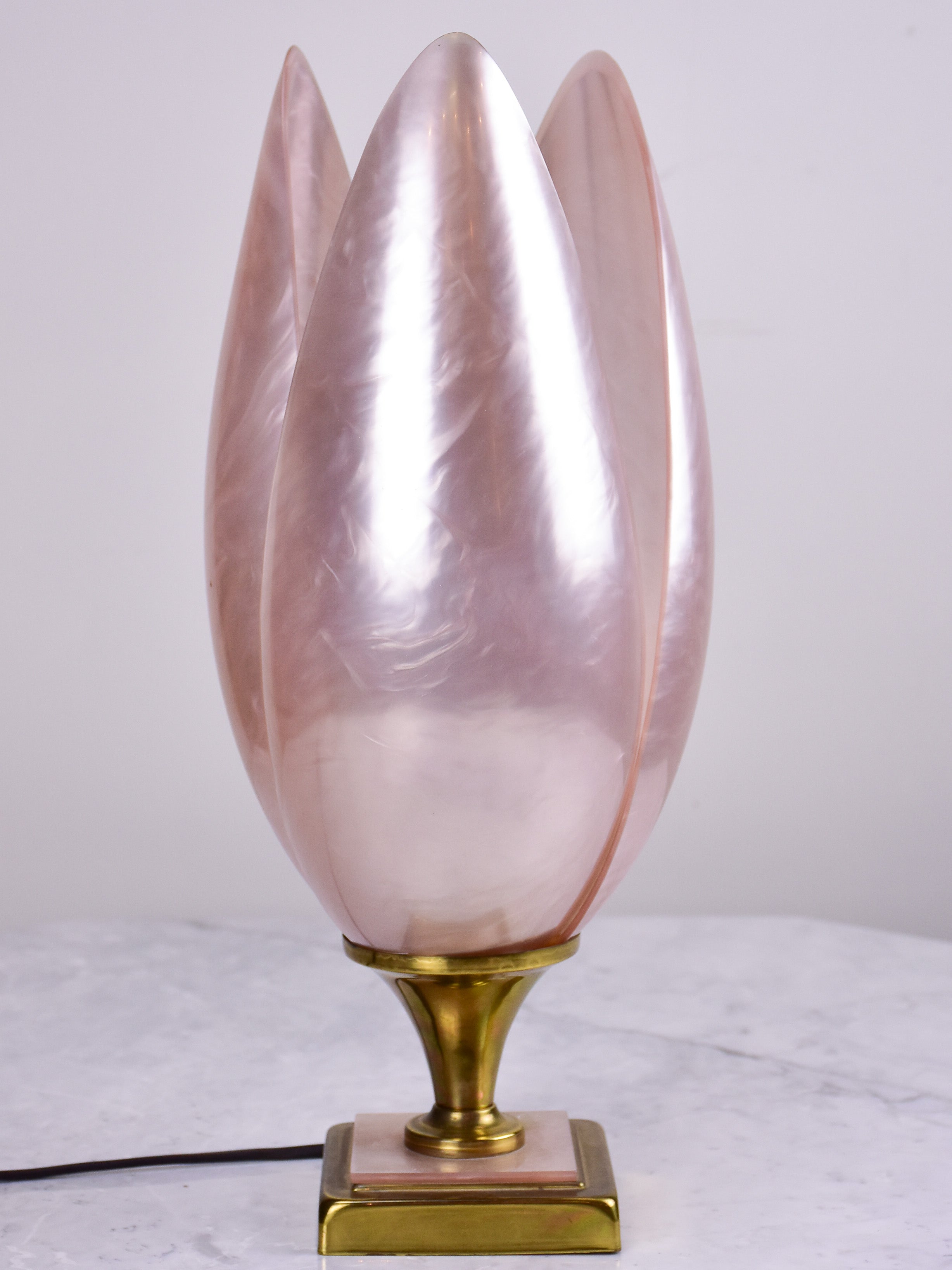 Pink Liane Rougier flower lamp 1970's