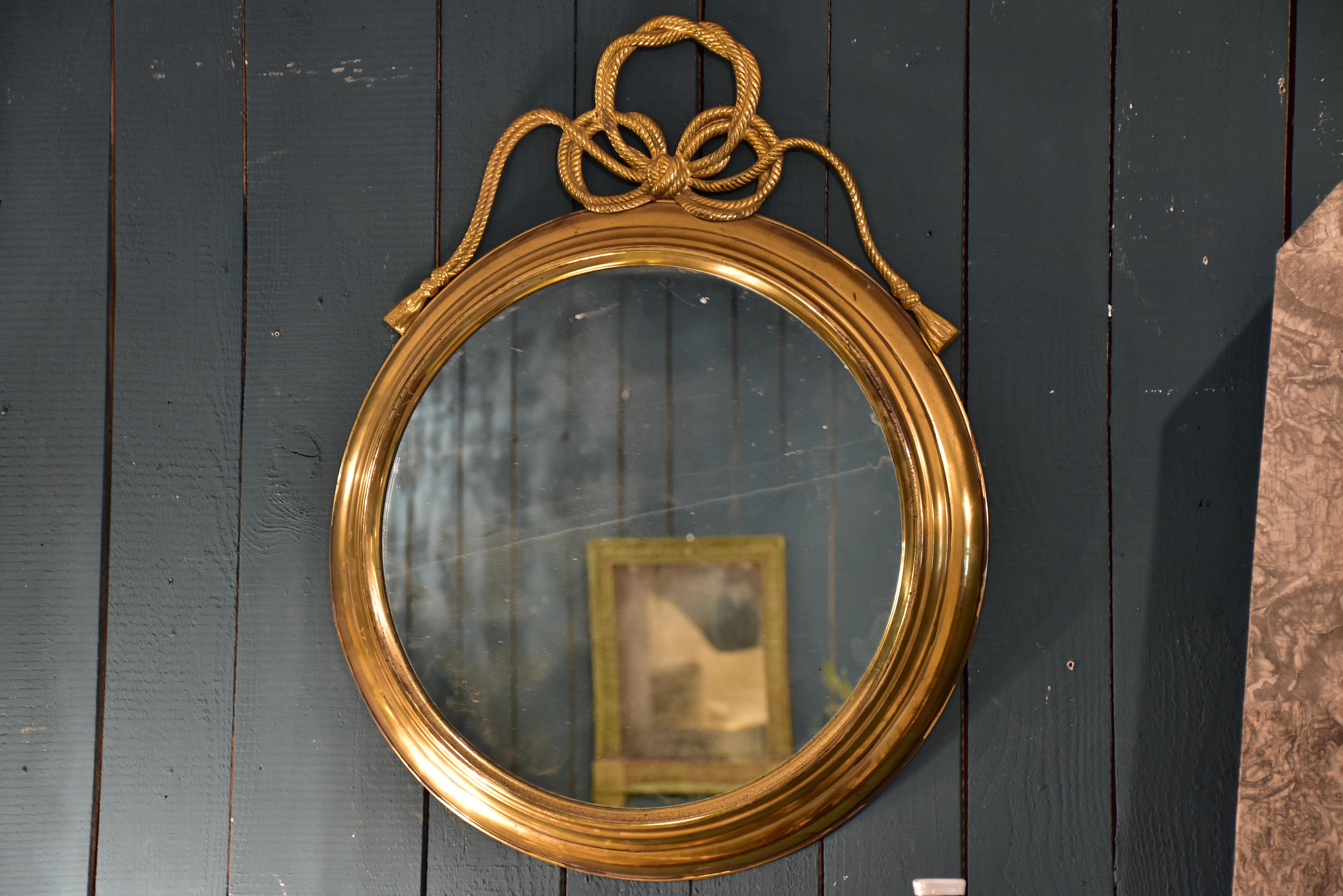 Round vintage French mirror