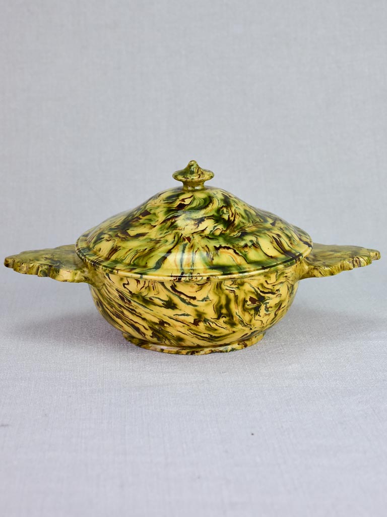 Early twentieth century Pichon Uzes vegetable serving bowl with lid