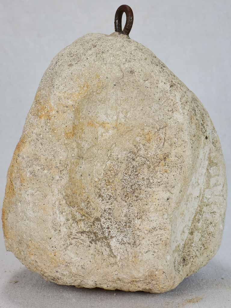 19th-century carved stone counterweight 11½"