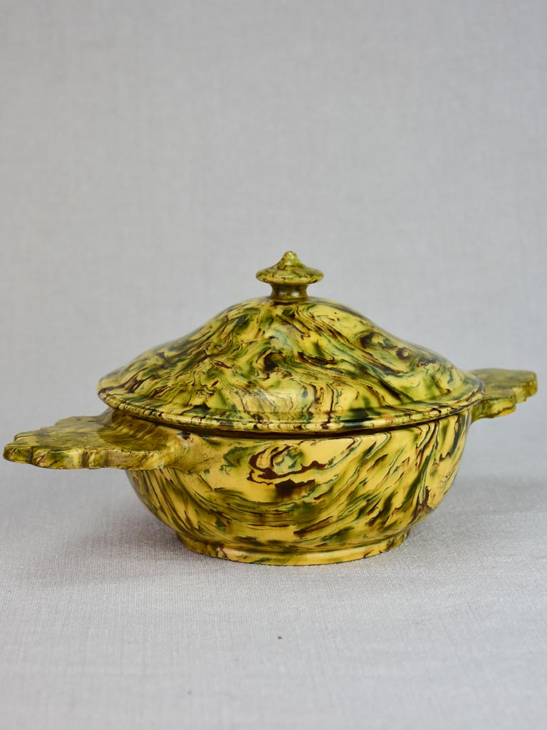 Early twentieth century Pichon Uzes vegetable serving bowl with lid