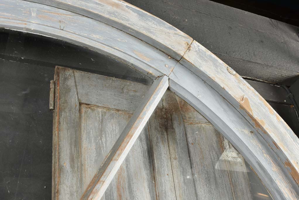 Traditional style semi-circular French window