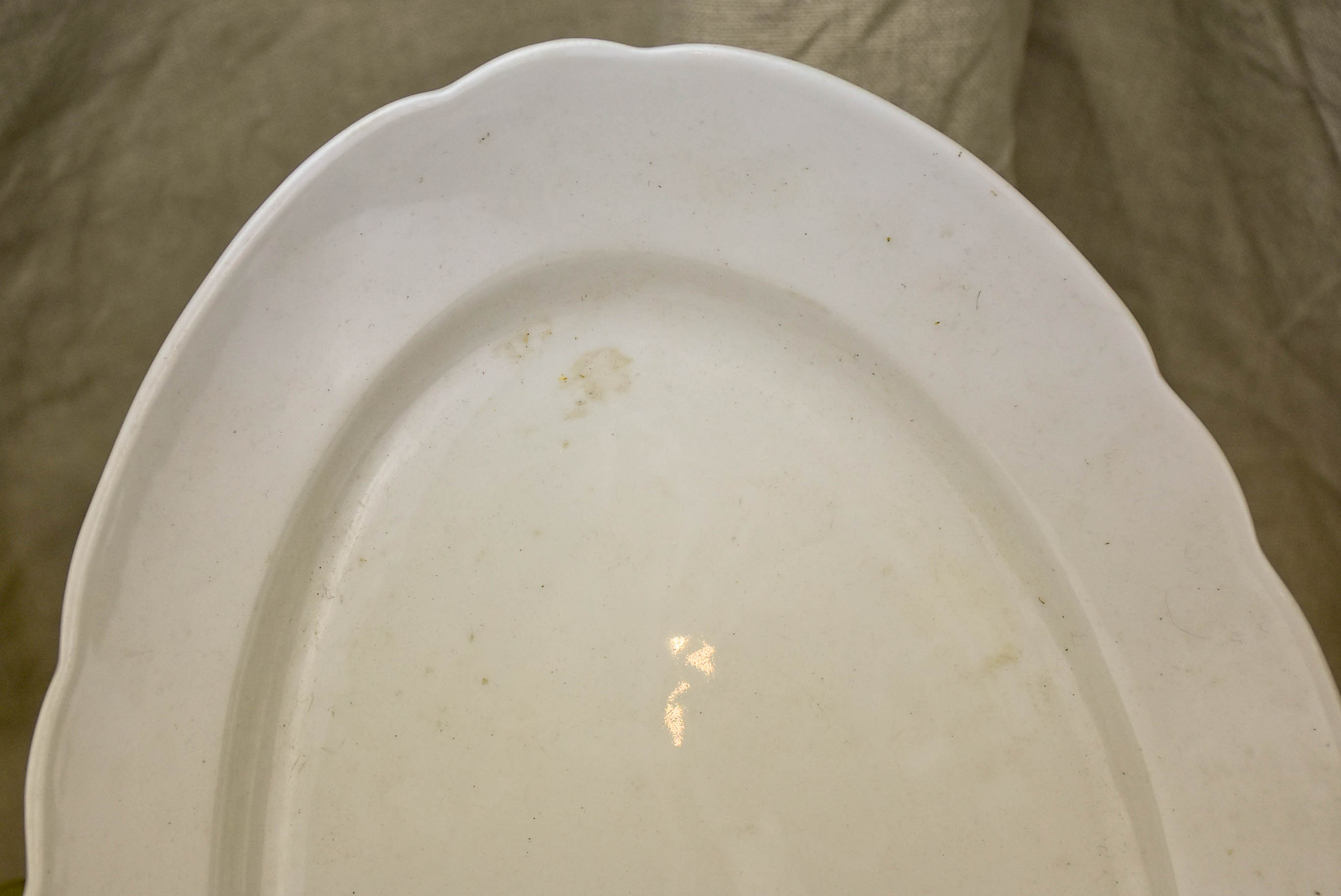 Large antique French ironstone platter