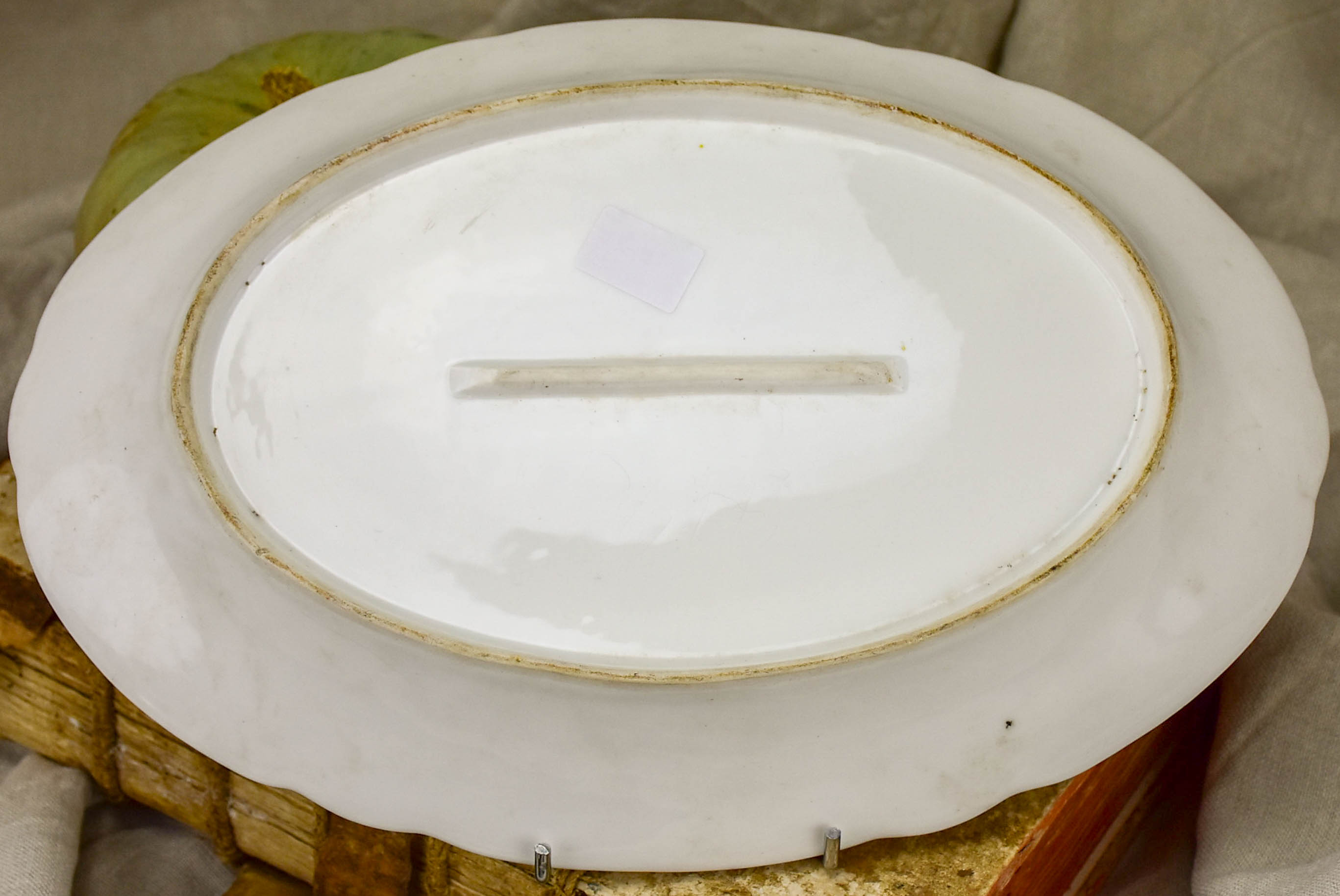 Large antique French ironstone platter