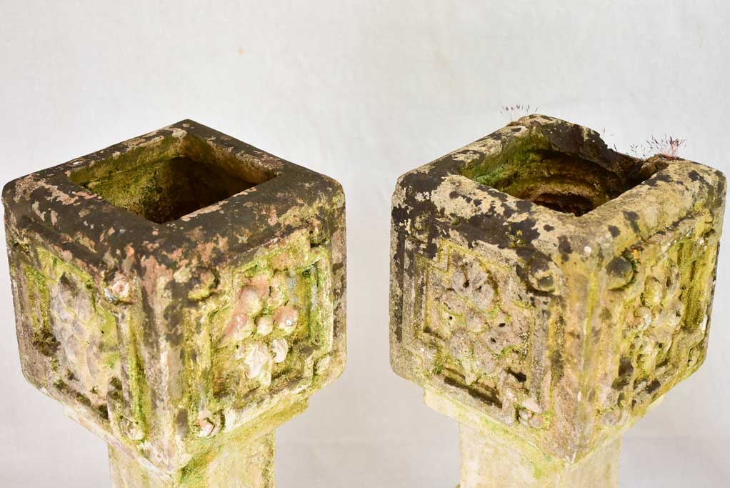 Set of 4 clay salvaged balustrades from the early 20th-century 15¾"