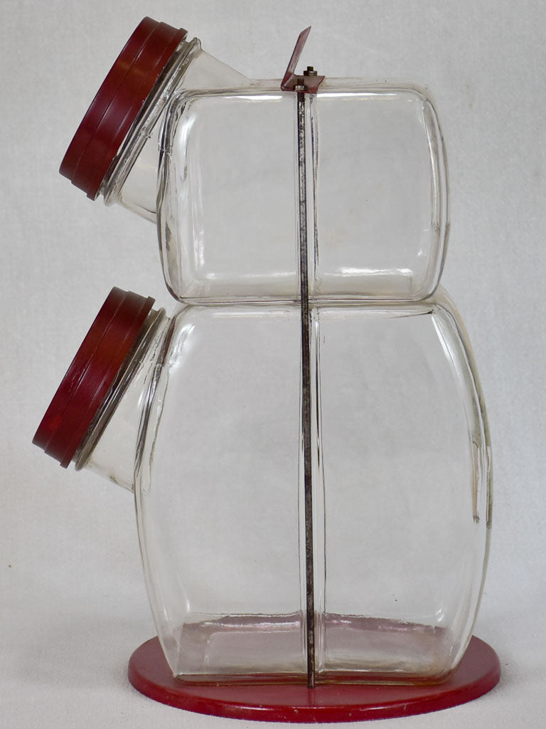 1940s chewing-gum glass jars from an epicerie 16¼"