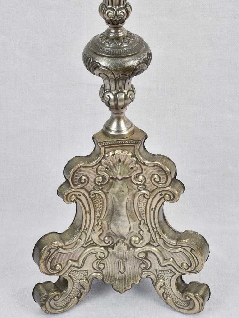 Luxurious 1920s mixed metals candlestick