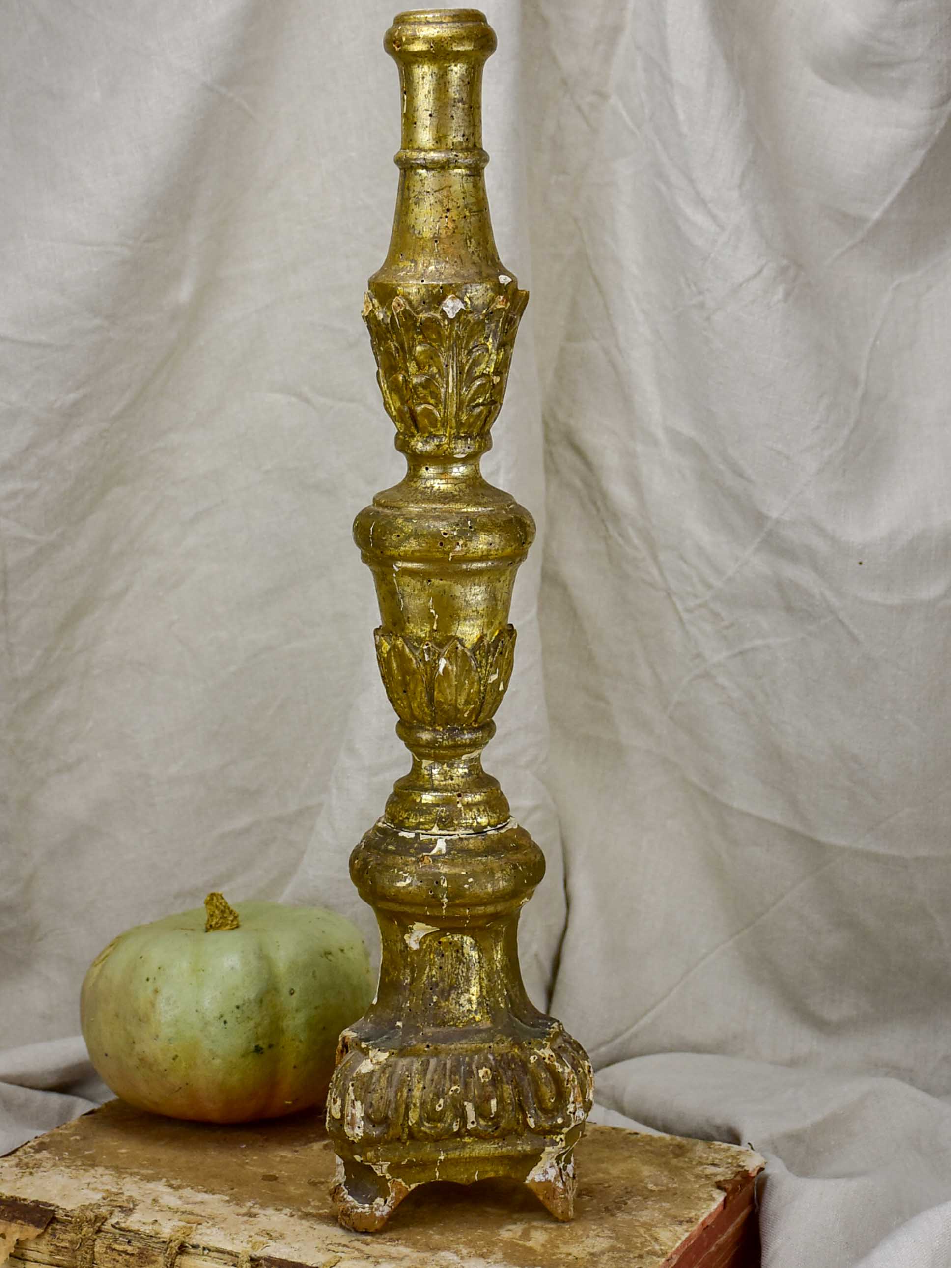 Very large gilded Church candlestick