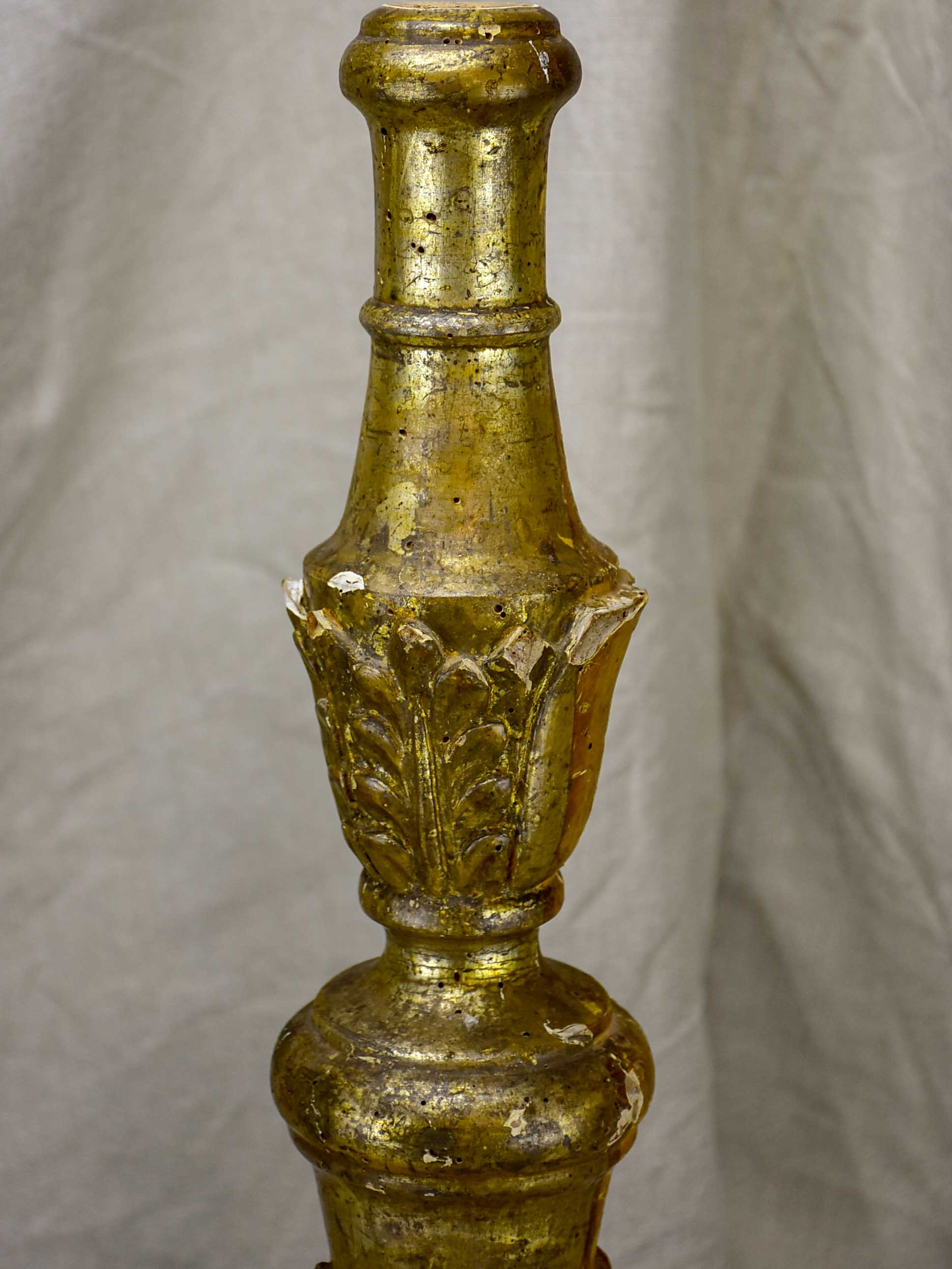 Very large gilded Church candlestick