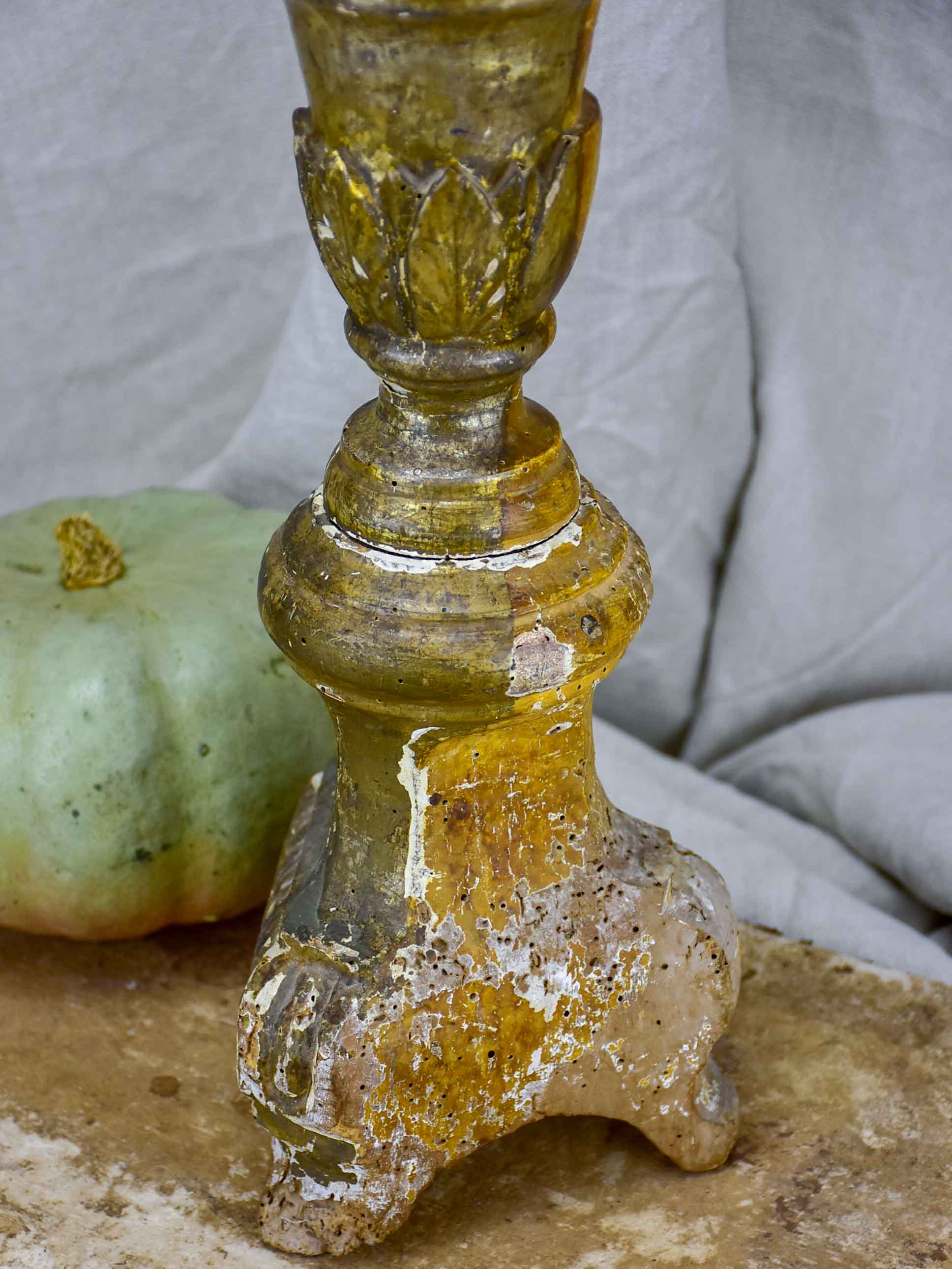 Very large gilded Church candlestick