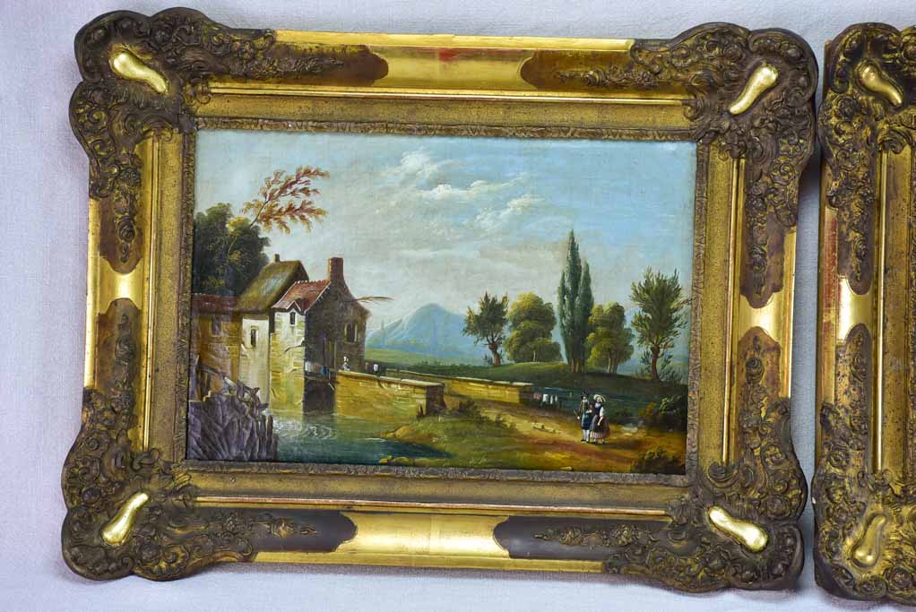 Bucolic scene Swiss canvas artwork