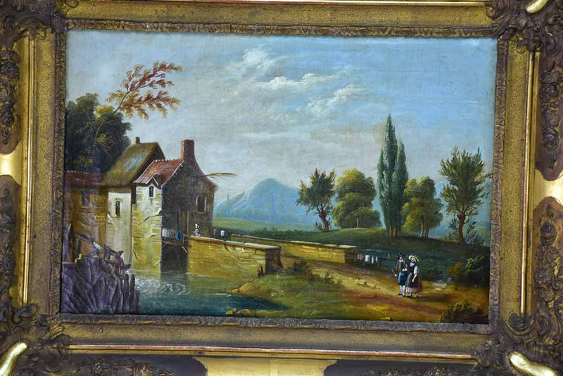 Traditional Swiss landscapes with gilt frames