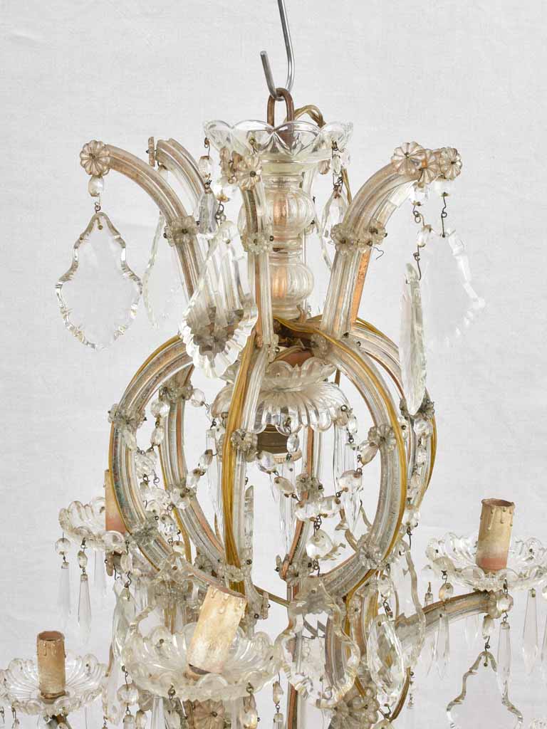 1940s Ligurian crystal chandelier - 10 lights 33"