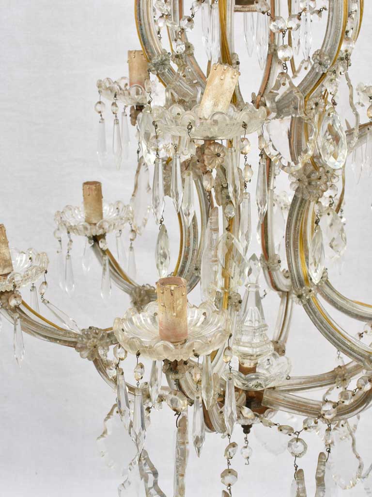 1940s Ligurian crystal chandelier - 10 lights 33"