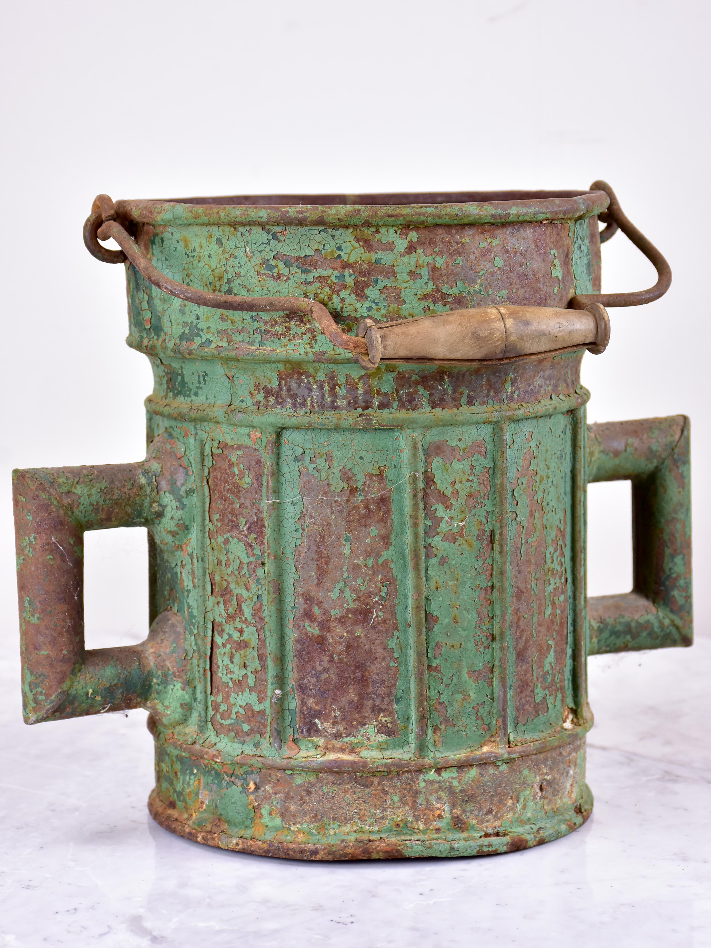 Antique French grain measuring bucket