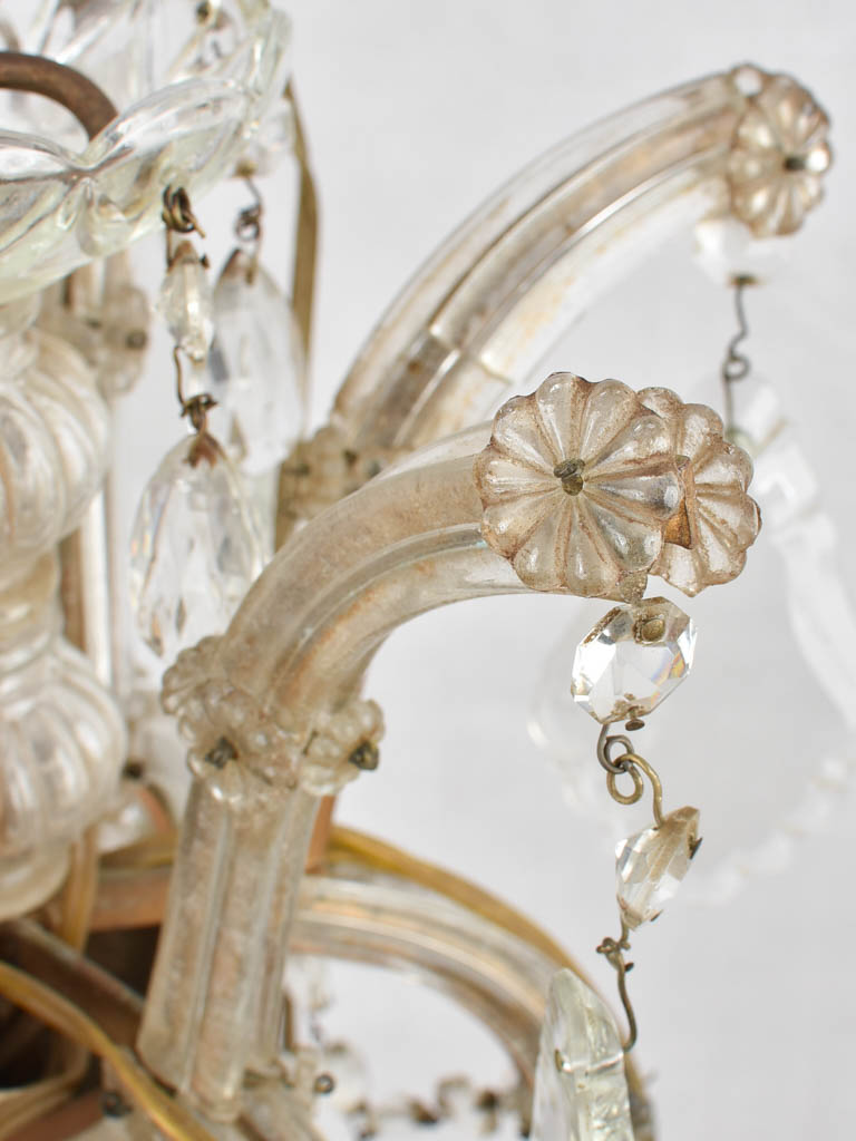 1940s Ligurian crystal chandelier - 10 lights 33"