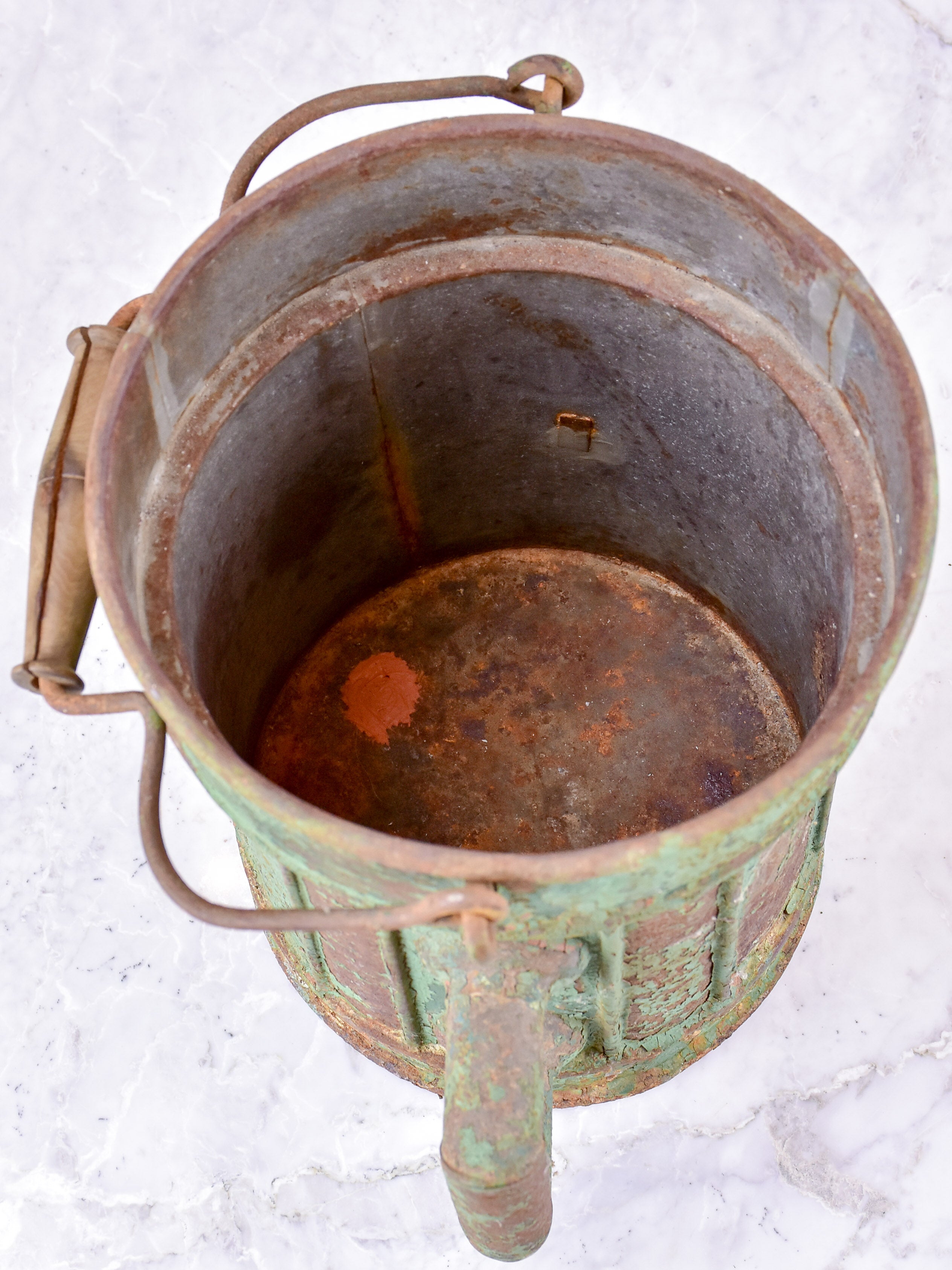 Antique French grain measuring bucket