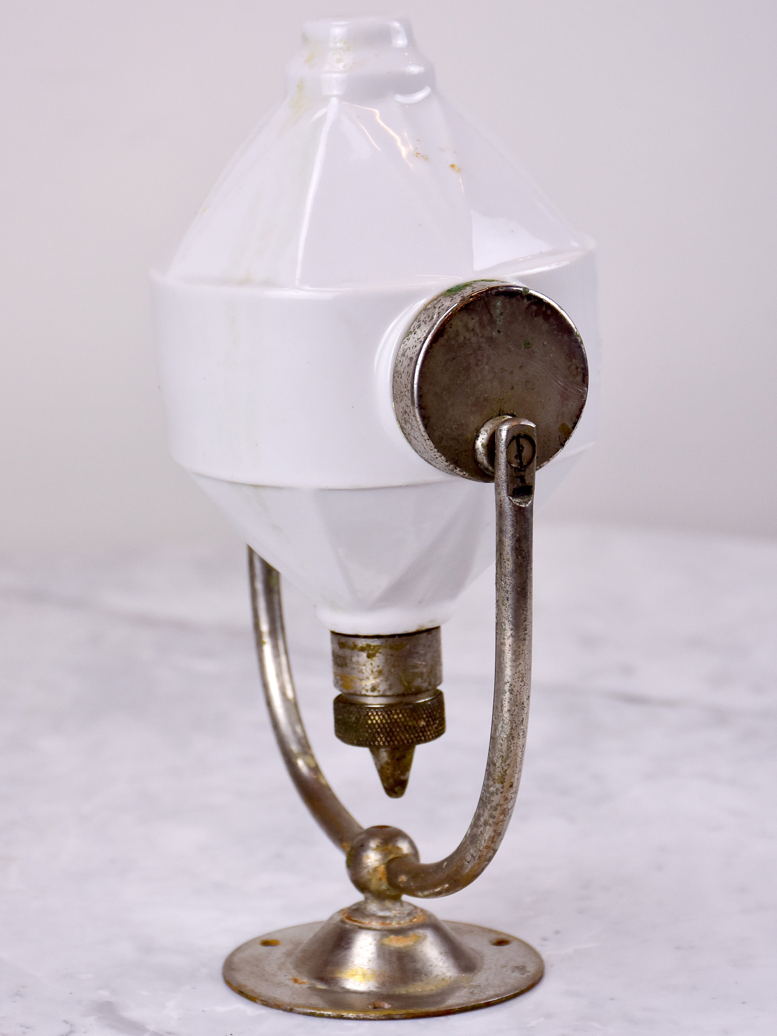 Antique French wall-mounted soap dispenser