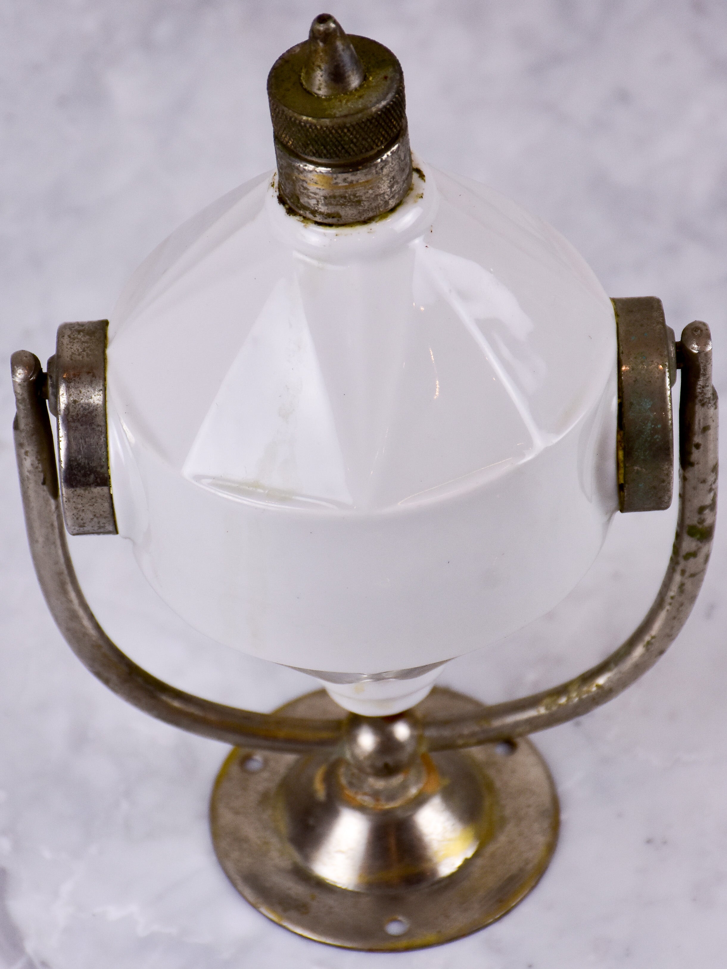 Antique French wall-mounted soap dispenser