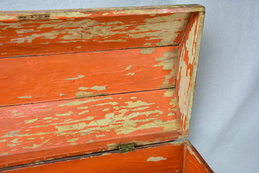 Historical eighteenth-century wooden chest