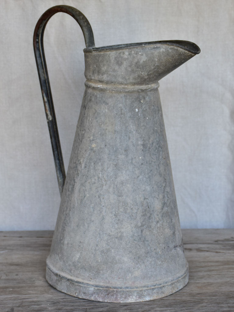 Antique French zinc pitcher