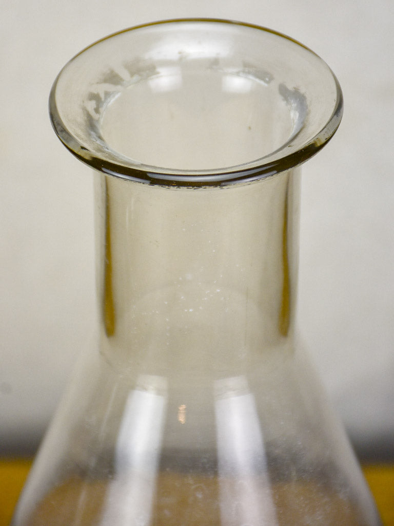 Two large vintage glass flasks from a laboratory