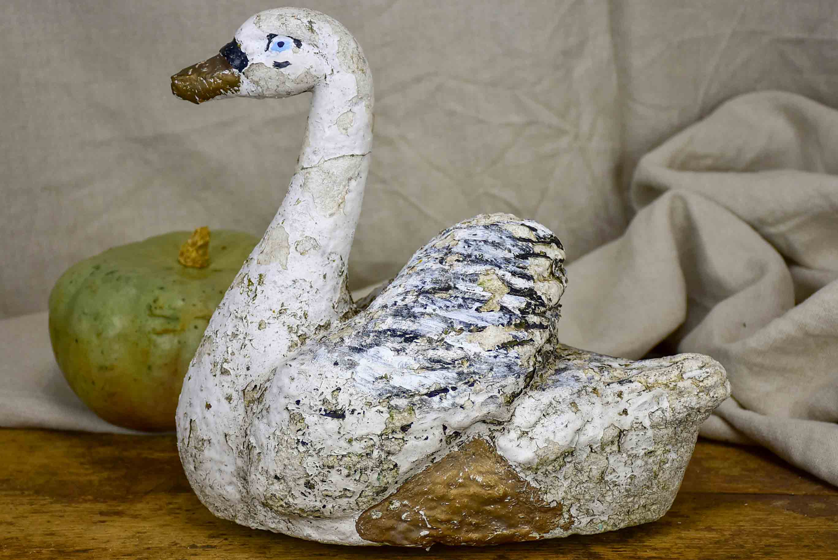 Mid-century swan garden sculpture