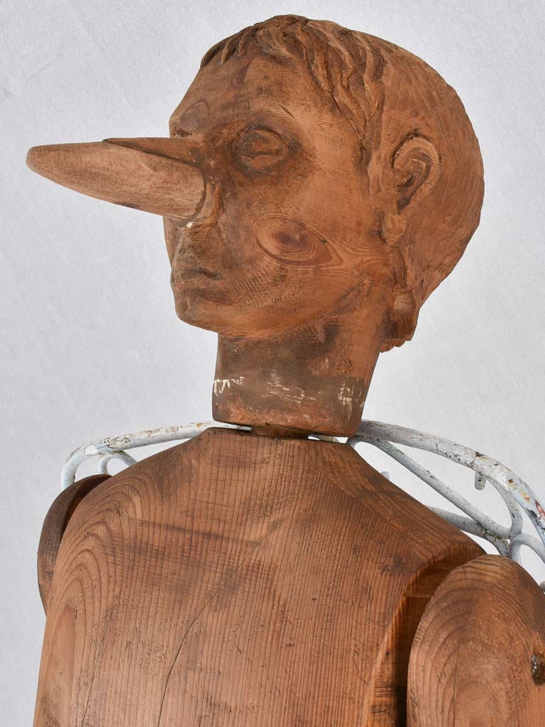 Vintage Italian sculpture of Pinocchio, 5'2"