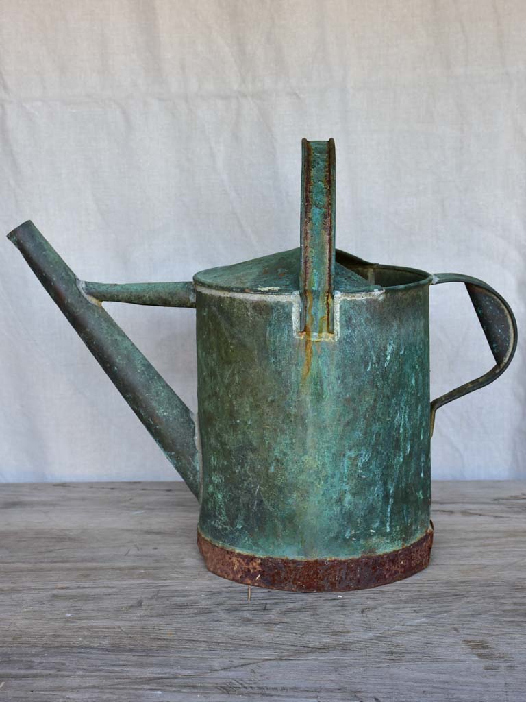 Rustic antique French copper watering can