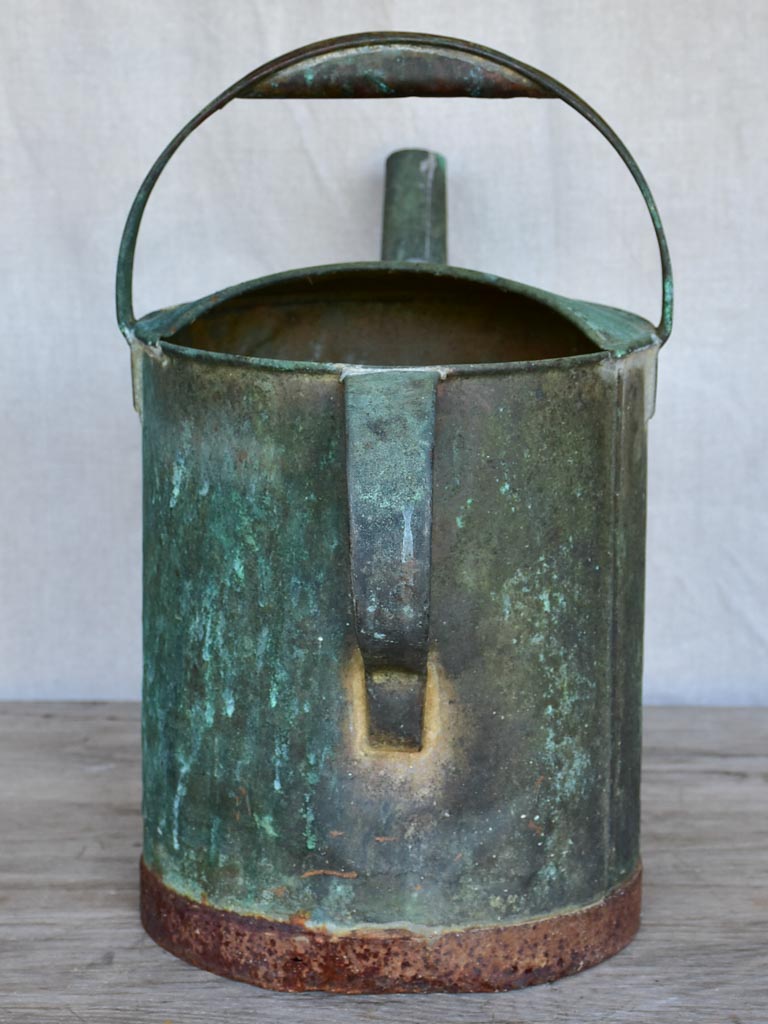 Rustic antique French copper watering can