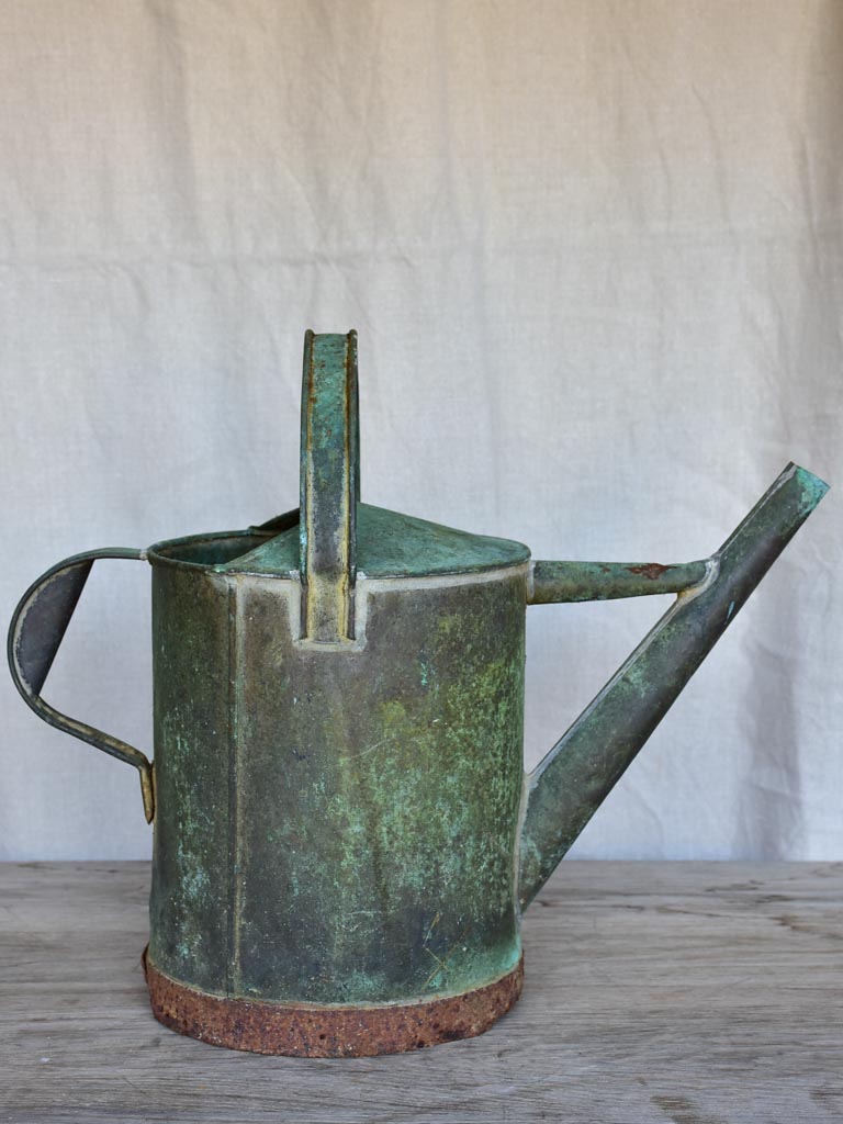 Rustic antique French copper watering can