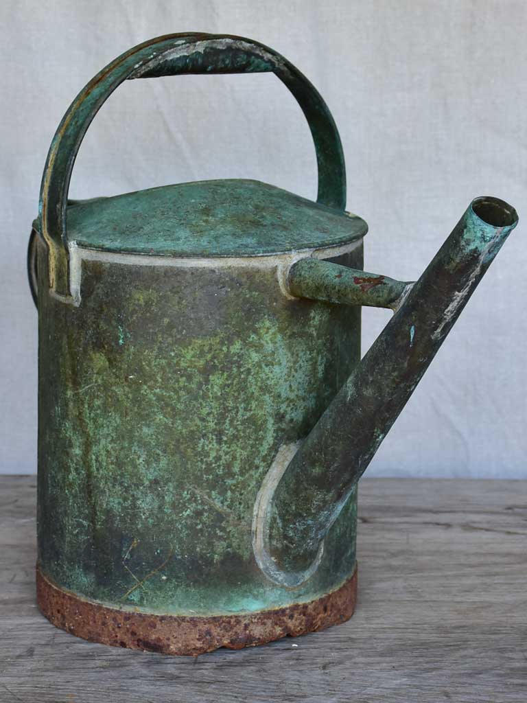 Rustic antique French copper watering can