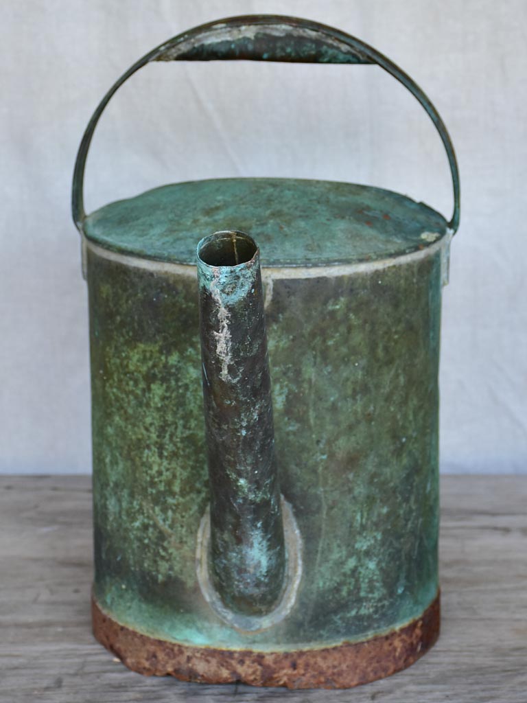 Rustic antique French copper watering can