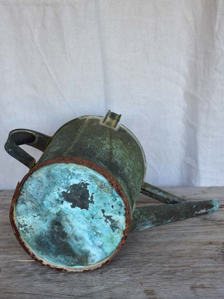 Rustic antique French copper watering can