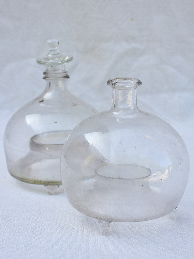 Two 19th century French wasp traps blown glass